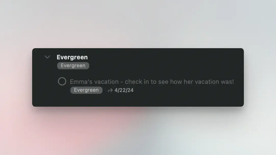 A sample agenda project from my OmniFocus